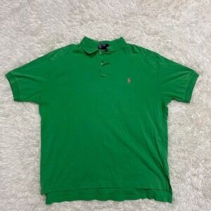 Vintage Y2K 90s Prep Ralph Lauren green polo shirt Size L